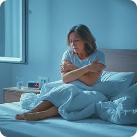 <strong>Kicking </strong> the  <strong>covers off </strong> for relief, only to feel a chill moments later