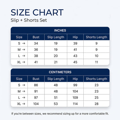 Silky Slip and Shorts NIghtwear Set
