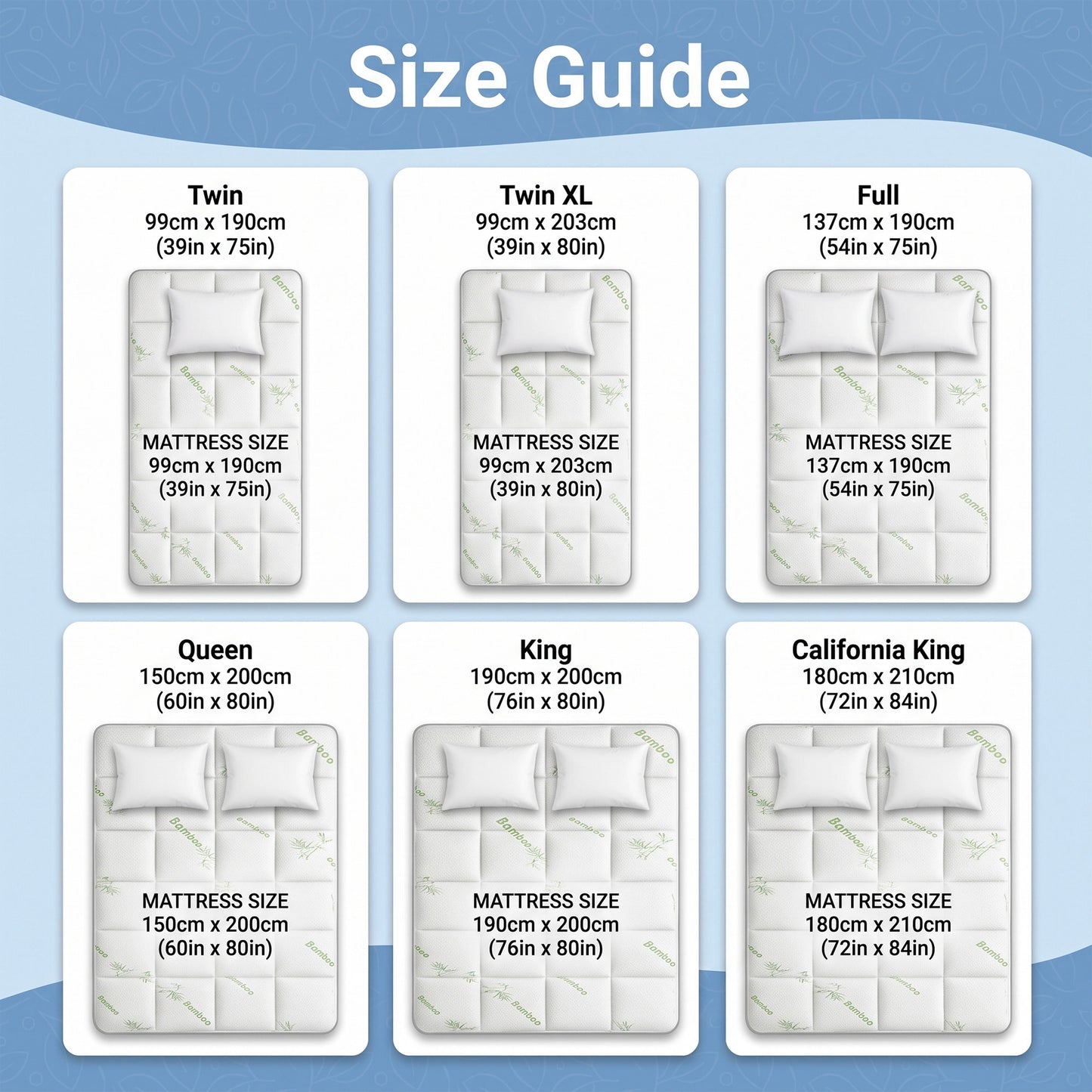 Orthobed Bamboo Mattress Topper