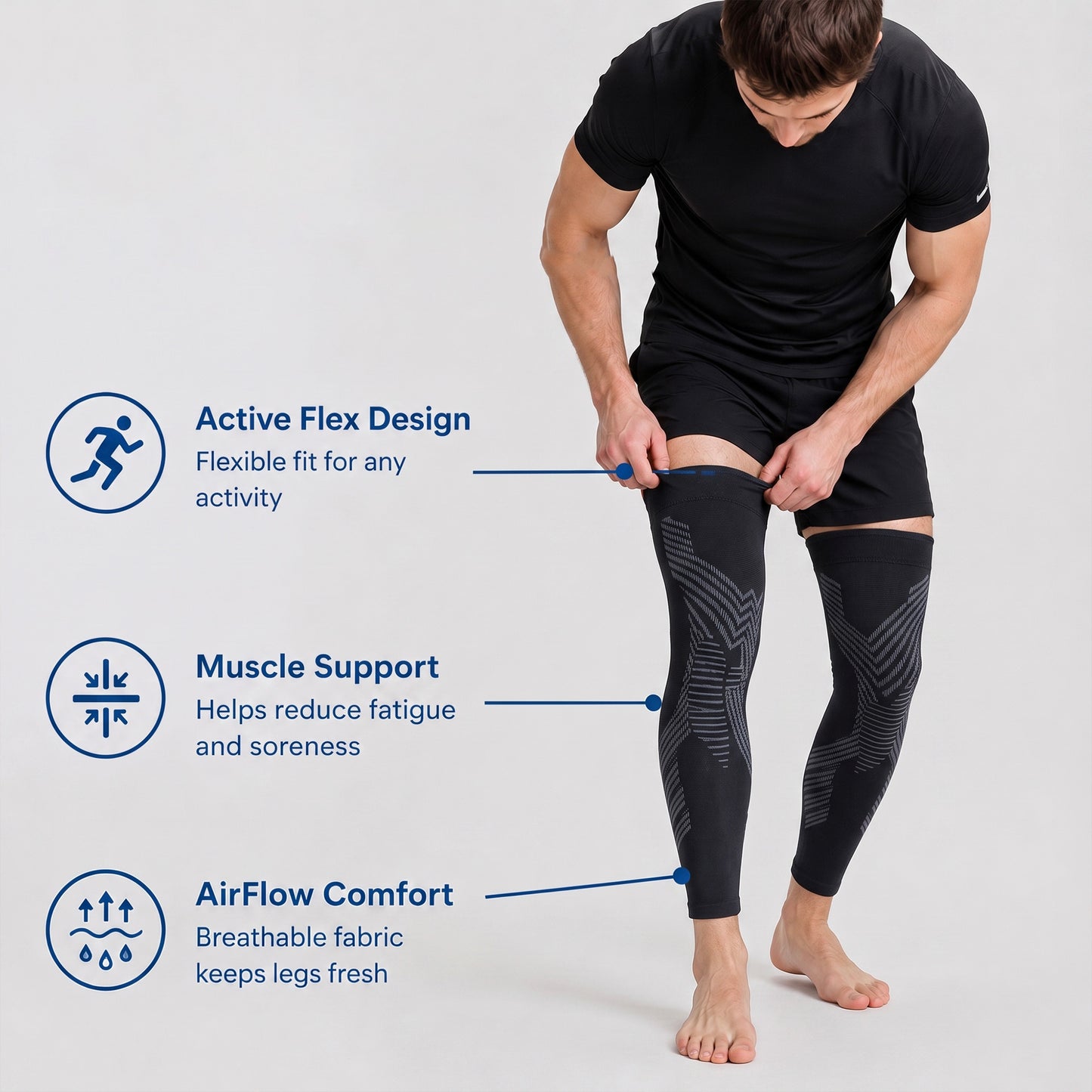 Compression Sleeves For Knees & Legs