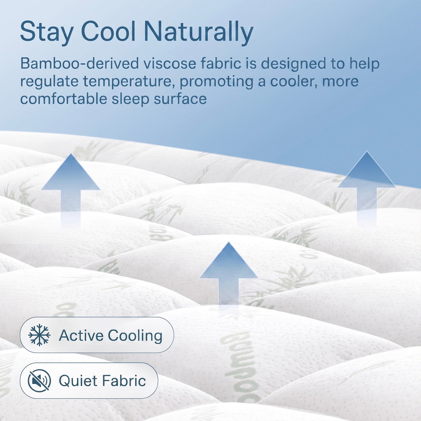 Bamboo Cushion Mattress Topper