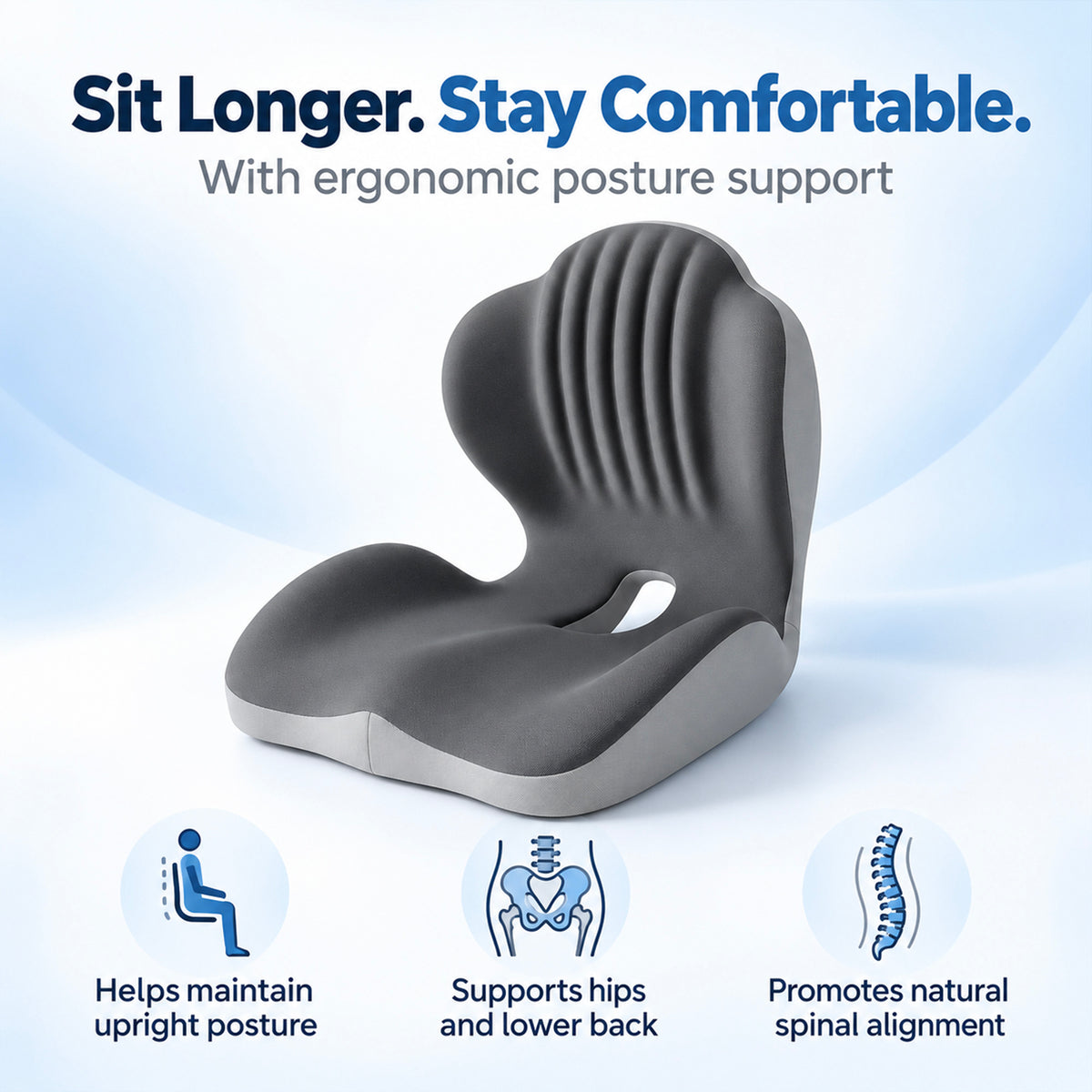 Ergonomic Back Support Seat Cushion