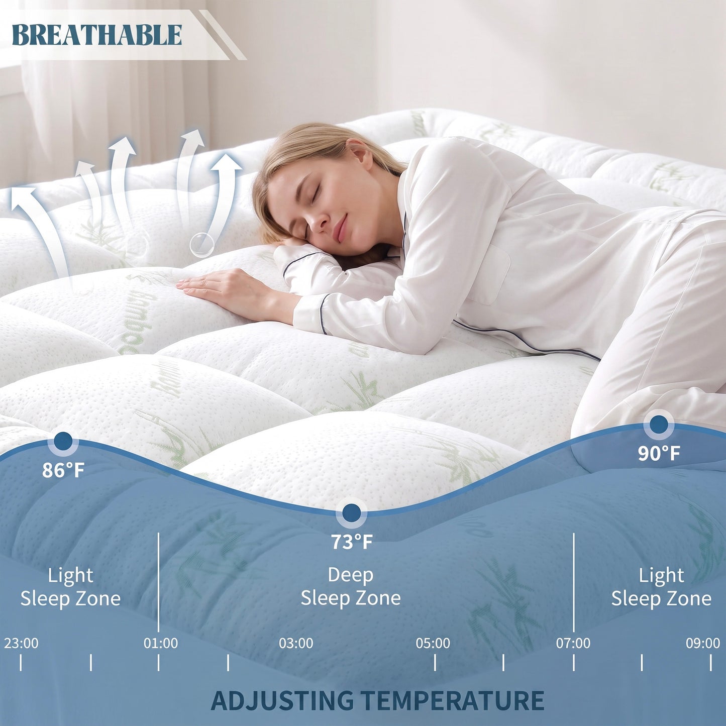 Bamboo Cushion Mattress Topper