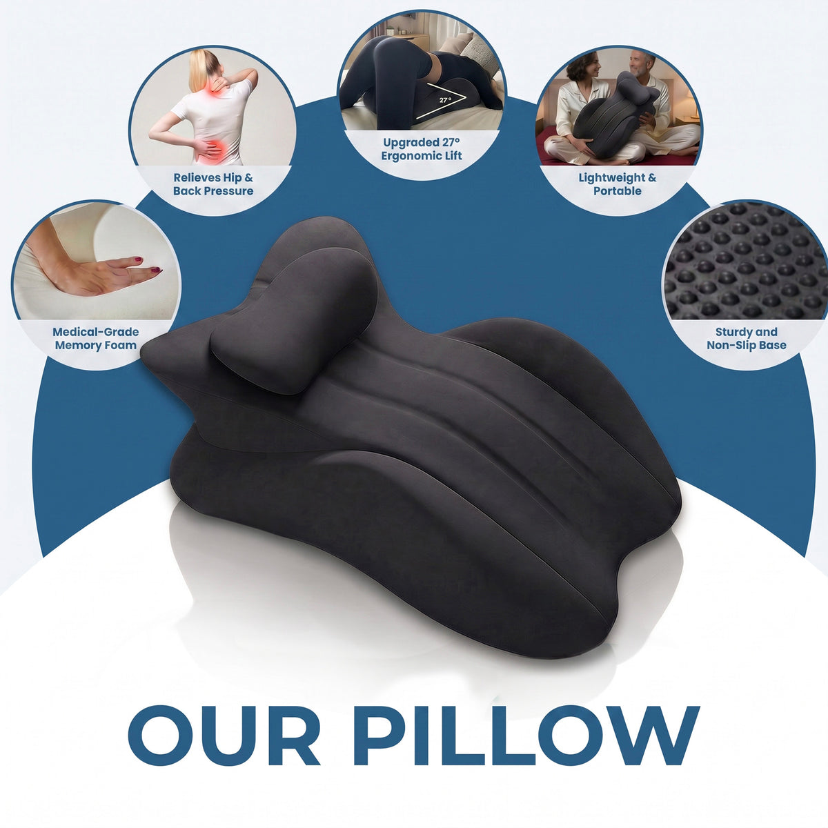 Comfort Support Pillow – Hip & Back Support Cushion