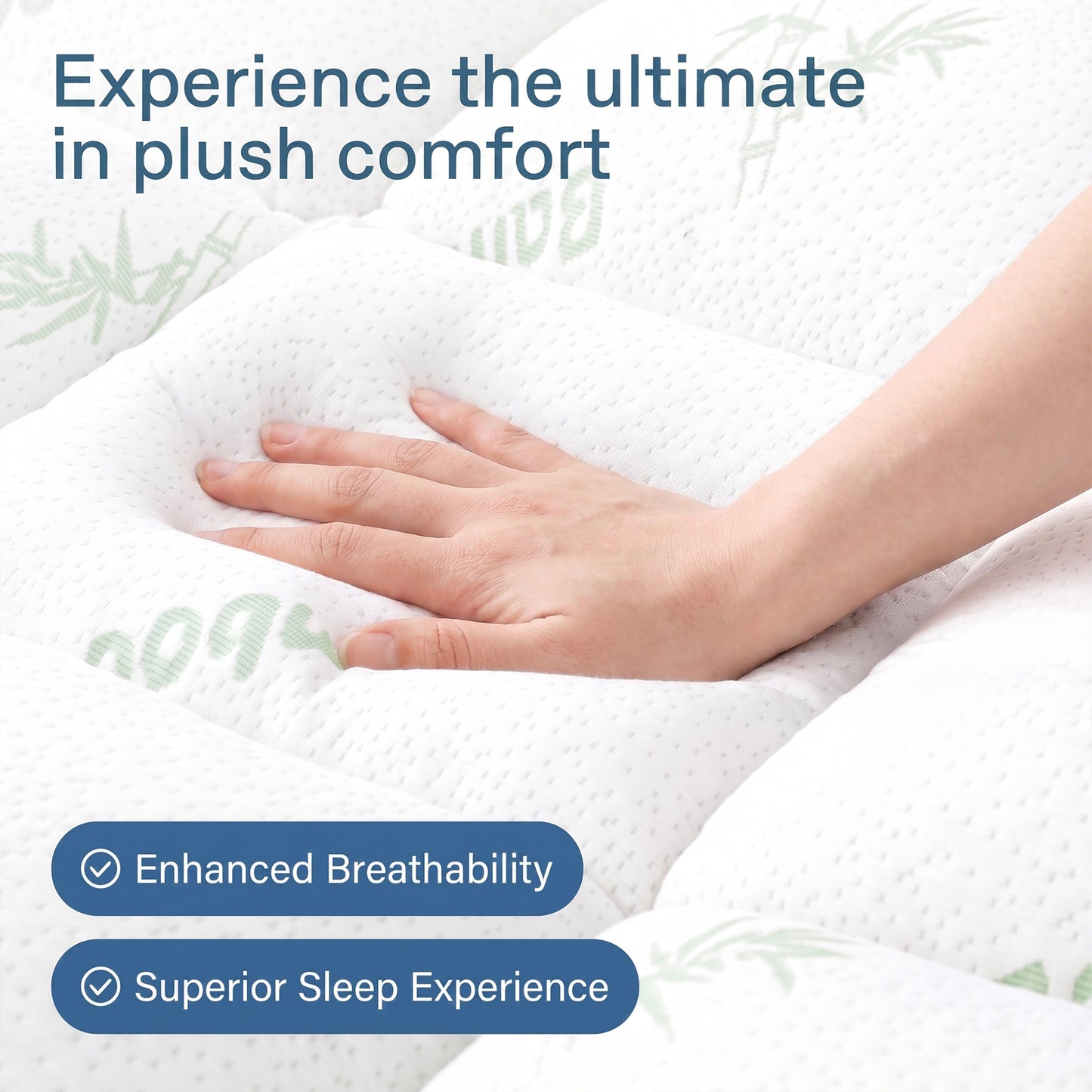 Bamboo Cushion Mattress Topper